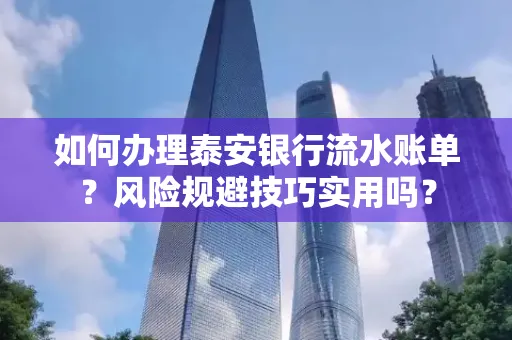 如何办理泰安银行流水账单?风险规避技巧实用吗?
