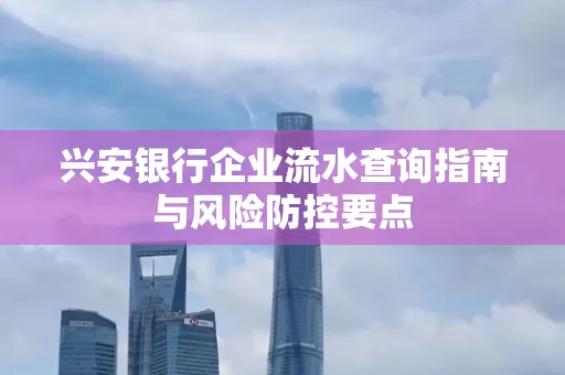 兴安银行企业流水查询指南与风险防控要点