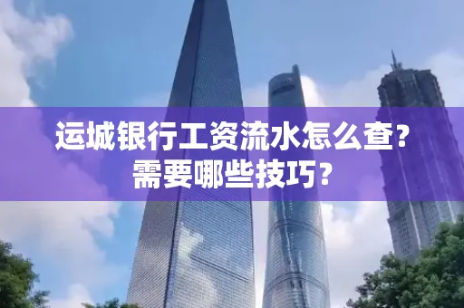 运城银行工资流水怎么查?需要哪些技巧?