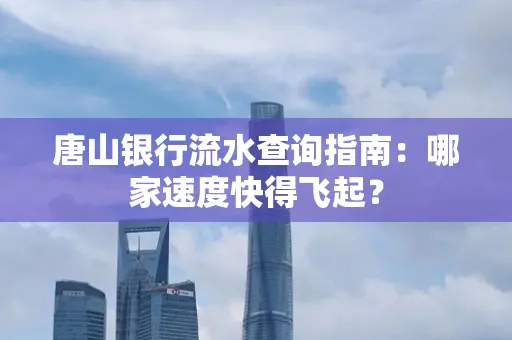 唐山银行流水查询指南:哪家速度快得飞起?