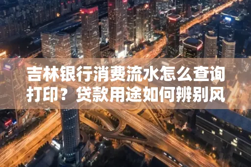 吉林银行消费流水怎么查询打印？贷款用途如何辨别风险？
