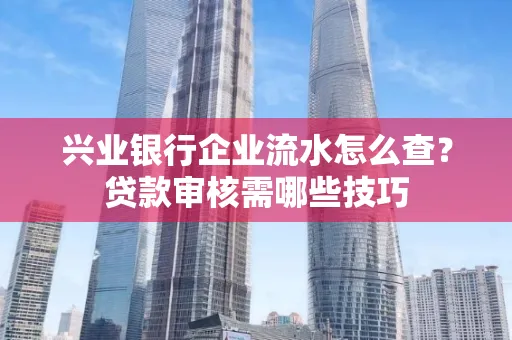 兴业银行企业流水怎么查?贷款审核需哪些技巧