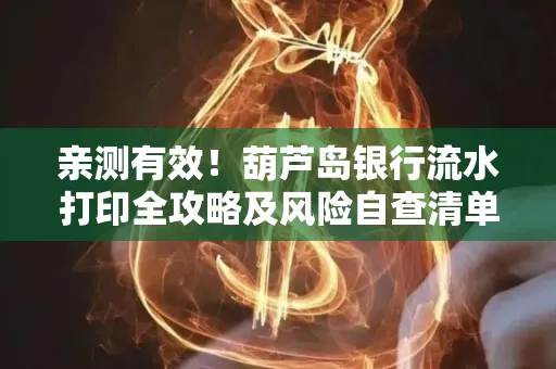 亲测有效！葫芦岛银行流水打印全攻略及风险自查清单