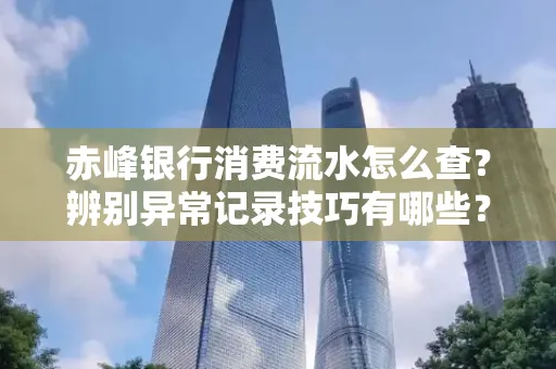 赤峰银行消费流水怎么查?辨别异常记录技巧有哪些?