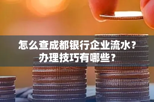 怎么查成都银行企业流水?办理技巧有哪些?