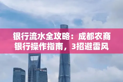 银行流水全攻略:成都农商银行操作指南,3招避雷风险,独家解析最规范银行