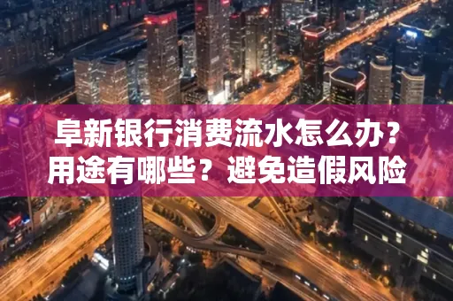 阜新银行消费流水怎么办?用途有哪些?避免造假风险方法