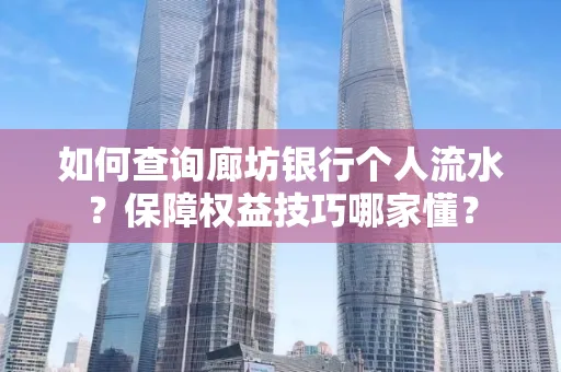 如何查询廊坊银行个人流水?保障权益技巧哪家懂?