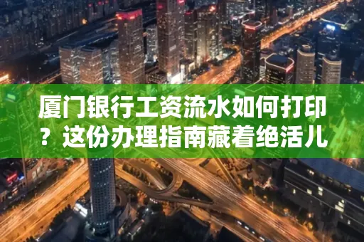 厦门银行工资流水如何打印?这份办理指南藏着绝活儿!