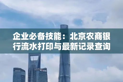 企业必备技能:北京农商银行流水打印与最新记录查询全攻略