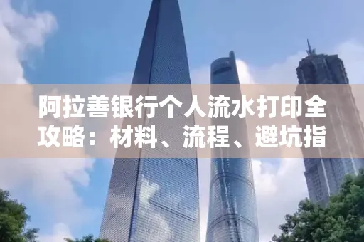 阿拉善银行个人流水打印全攻略:材料、流程、避坑指南一网打尽