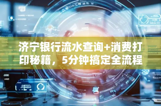 济宁银行流水查询+消费打印秘籍,5分钟搞定全流程