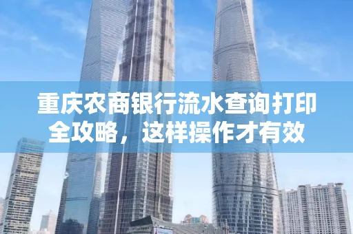 重庆农商银行流水查询打印全攻略,这样操作才有效