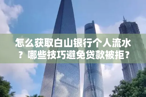 怎么获取白山银行个人流水?哪些技巧避免贷款被拒?