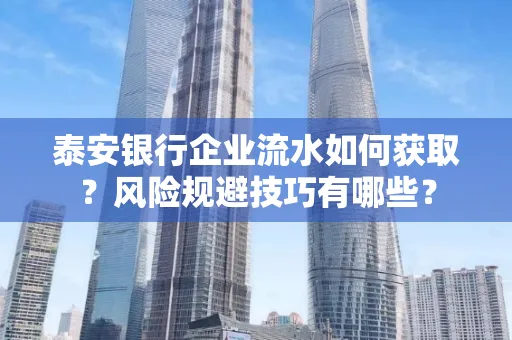 泰安银行企业流水如何获取?风险规避技巧有哪些?
