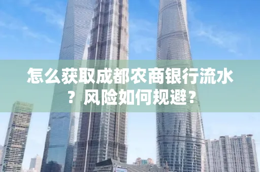 怎么获取成都农商银行流水?风险如何规避?